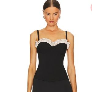 NWT LPA Giovanna Corset Top in Black
